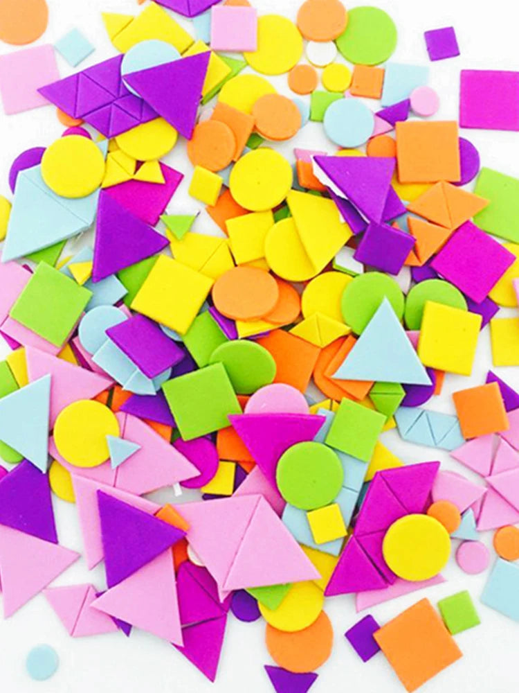 Children’s Geometry Sponge Patch Craft Toy Set
