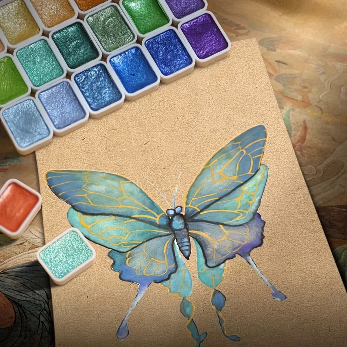 SeamiArt Pearlescent Solid Watercolor Set – 20/24/60 Colors
