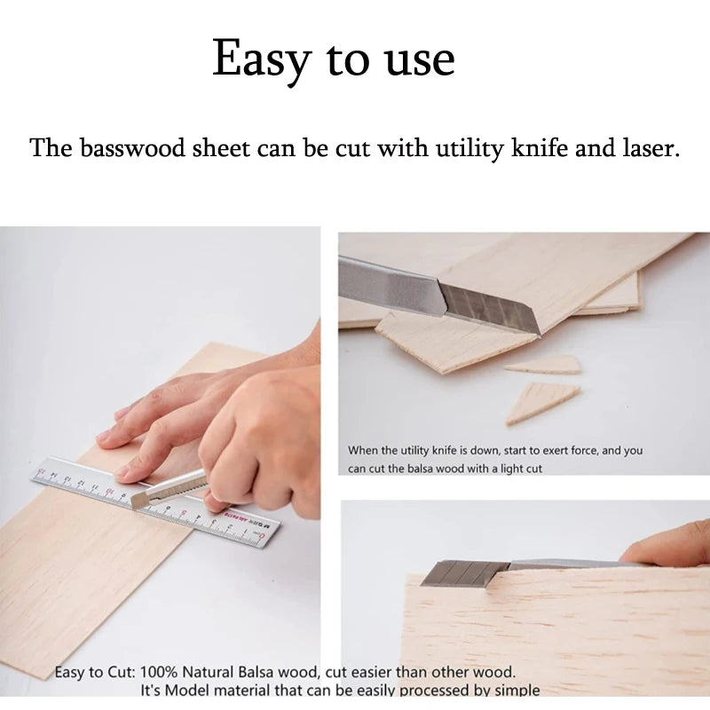 5/10pcs Balsa Wood Sheets for DIY Crafts