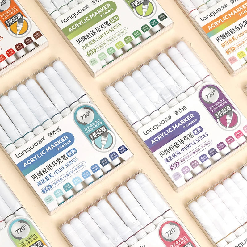 9-Color Acrylic Paint Marker Pen Set – DIY Art & Graffiti