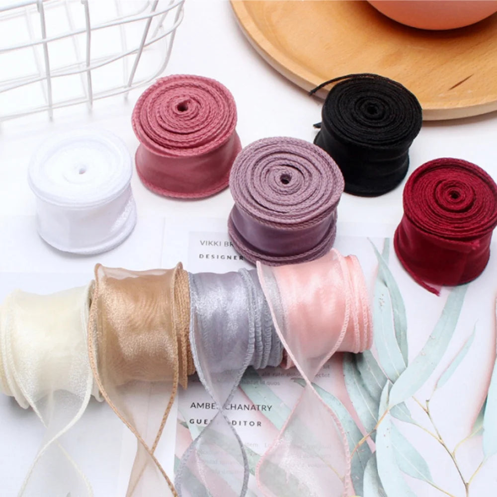 10Yards Chiffon Silk & Organza Ribbon for DIY Crafts