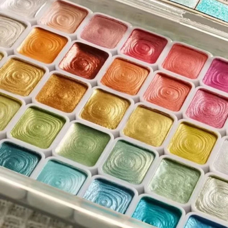 SeamiArt Pearlescent Solid Watercolor Set – 20/24/60 Colors