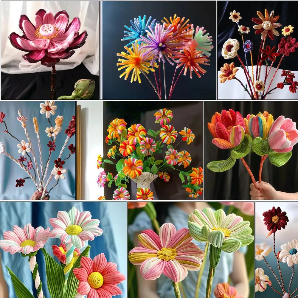 100pcs Plush Chenille Stems / Pipe Cleaners for DIY Crafts