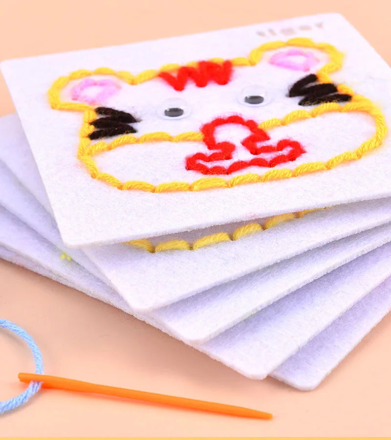 Montessori Lacing Toys for Toddlers – Cartoon Animal Sewing Kit