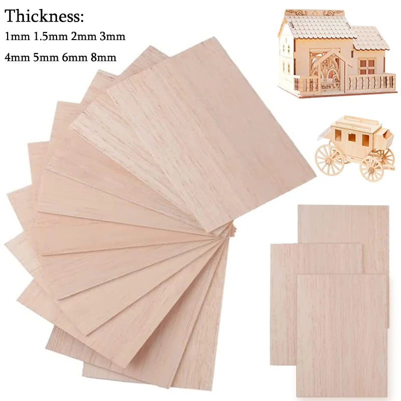 5/10pcs Balsa Wood Sheets for DIY Crafts