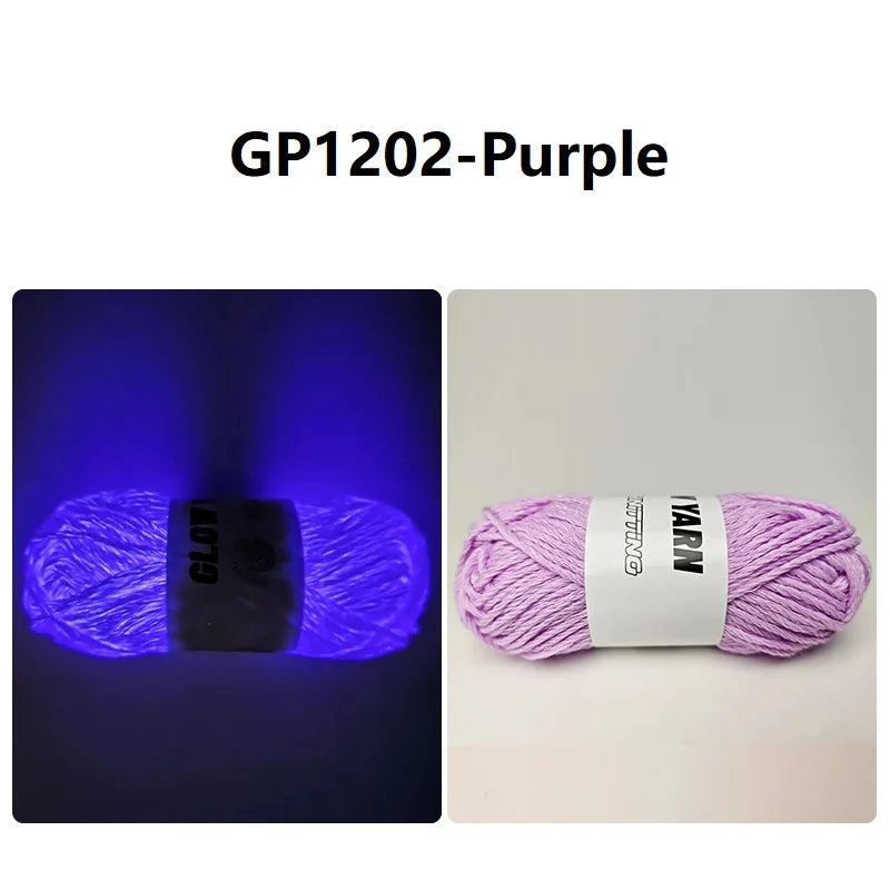 55M Glow-in-the-Dark Luminous Yarn for Knitting & Crafts