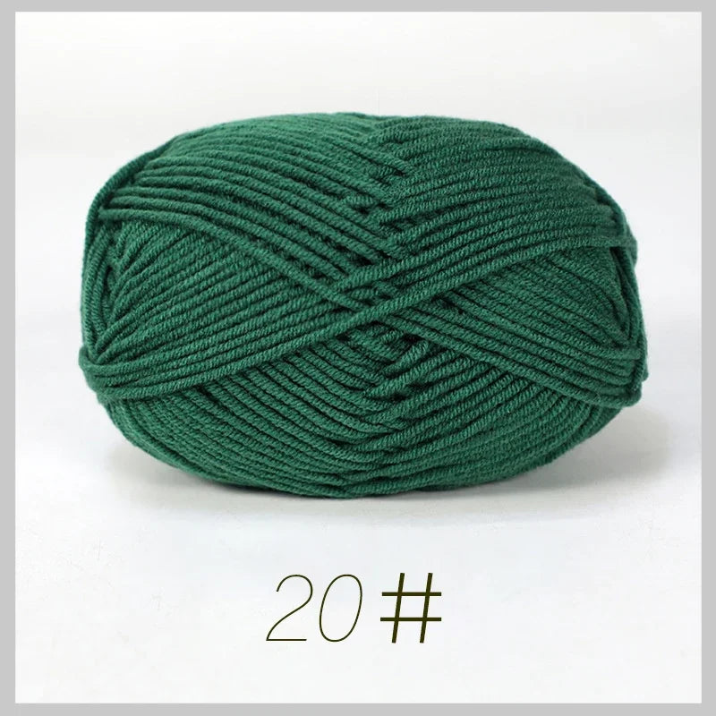 50g Soft Milk Cotton Yarn for Knitting & Crochet DIY
