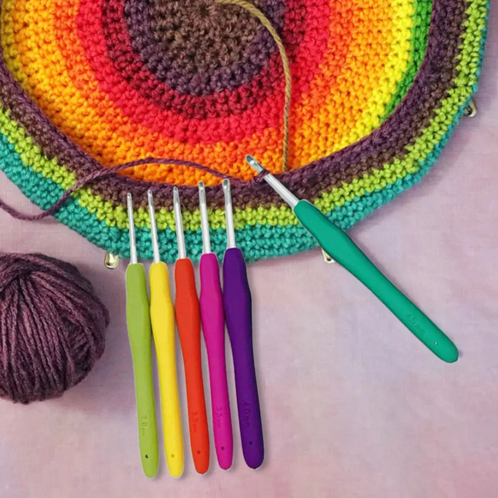 Crochet Hook Kit with Soft Handle & Storage Bag