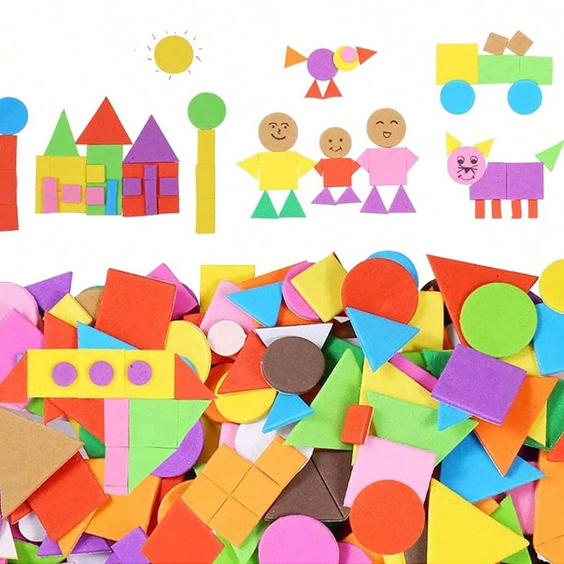 Children’s Geometry Sponge Patch Craft Toy Set