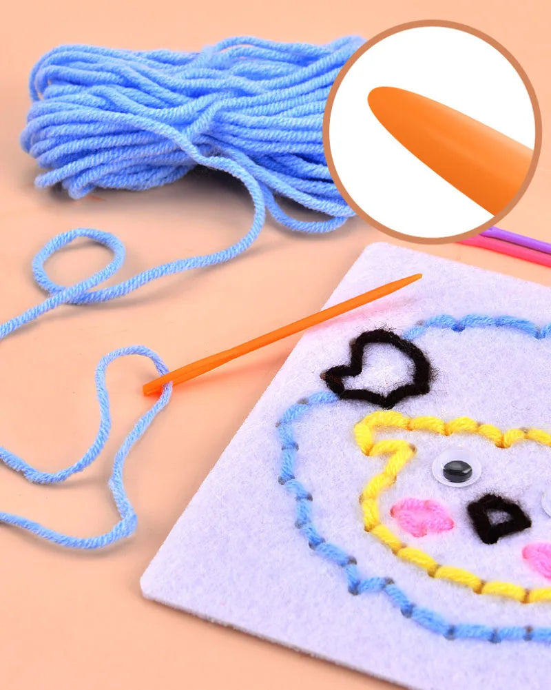 Montessori Lacing Toys for Toddlers – Cartoon Animal Sewing Kit