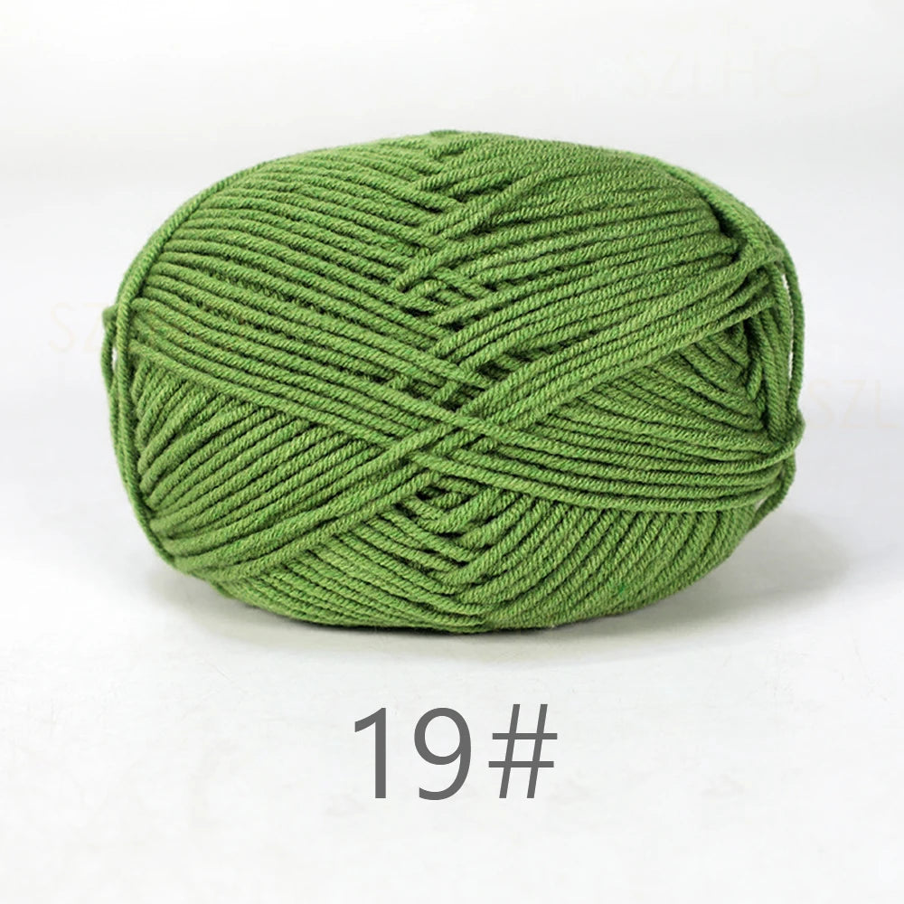50g Soft Milk Cotton Yarn for Knitting & Crochet DIY