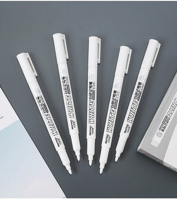 1/2/3pcs Waterproof White Paint Marker Pen – 1mm