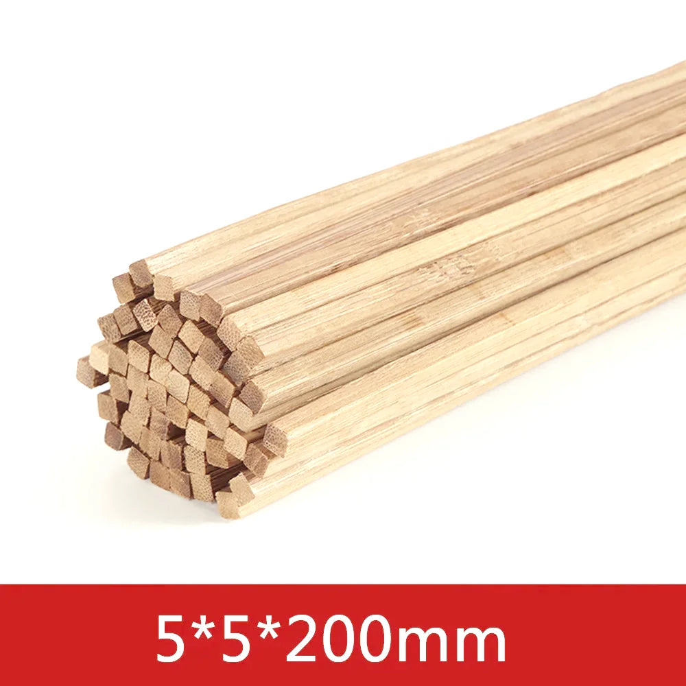 20-50pcs Balsa Wood Craft Sticks 2/3/5mm