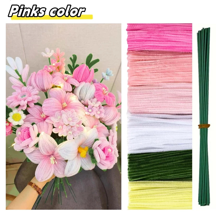 500/600pcs 12-inch Chenille Stems / Pipe Cleaners for Crafts