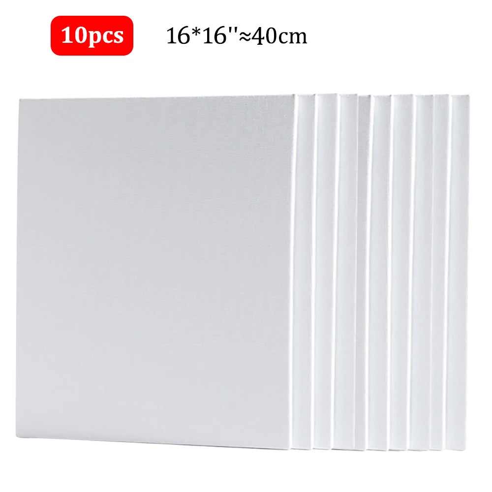 10pcs Primed White Canvas Boards for Painting – HB-17