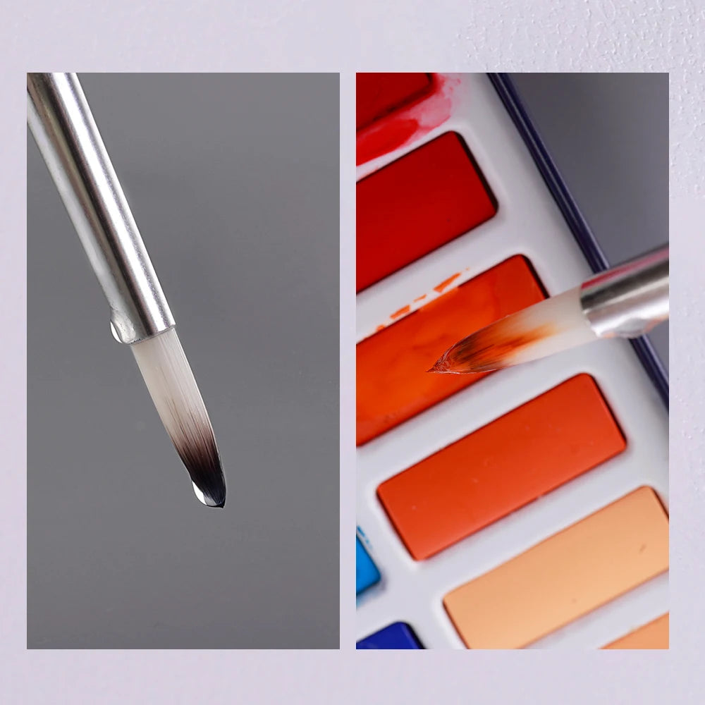 Nylon Brush Set for Watercolor, Oil, & Acrylic Painting