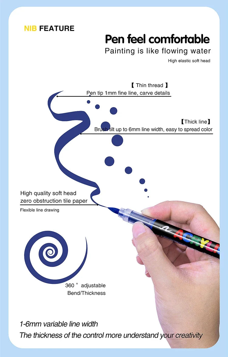 Guangna 8101 Acrylic Marker Pens