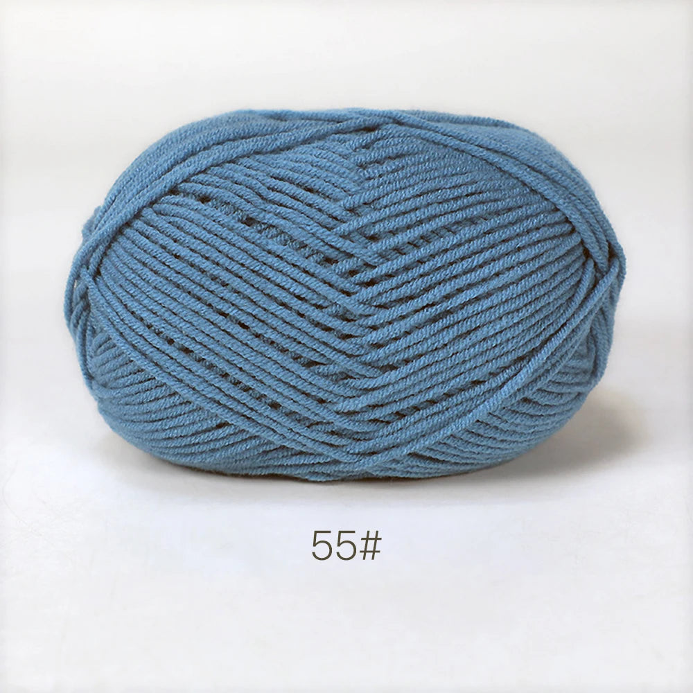 50g Soft Milk Cotton Yarn for Knitting & Crochet DIY