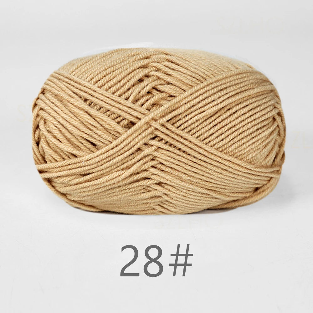 50g Soft Milk Cotton Yarn for Knitting & Crochet DIY