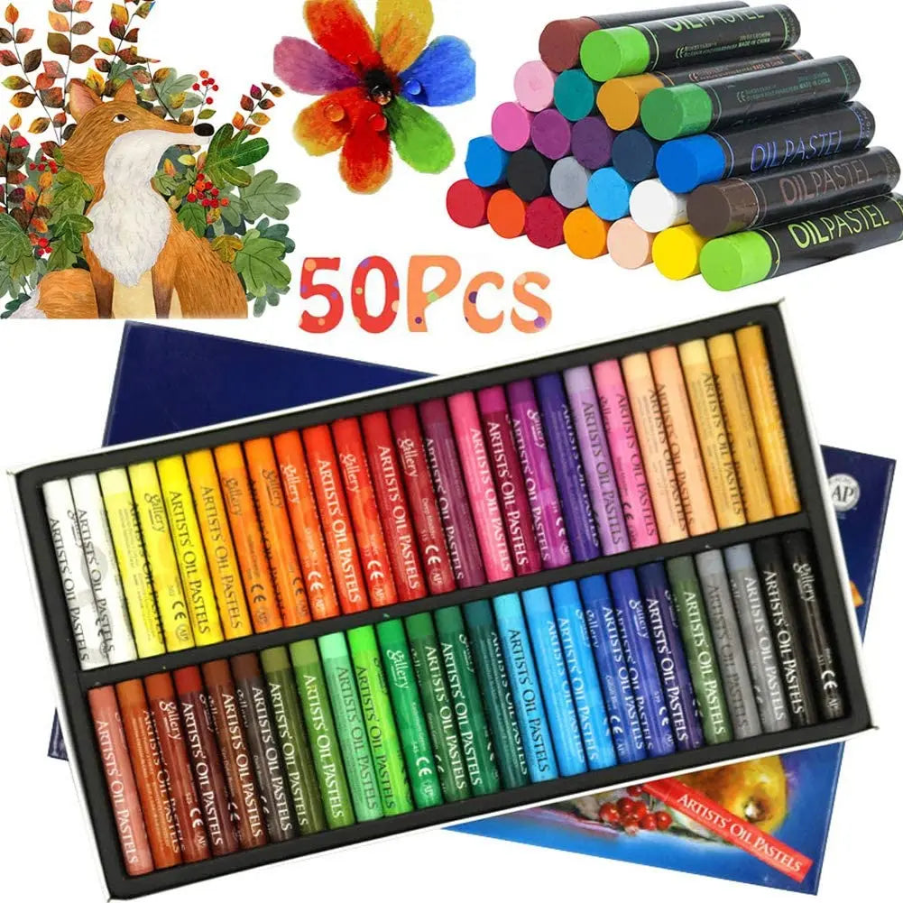 MUNGYO Oil Pastel Set – 12/25/50 Professional Non-Toxic Sticks