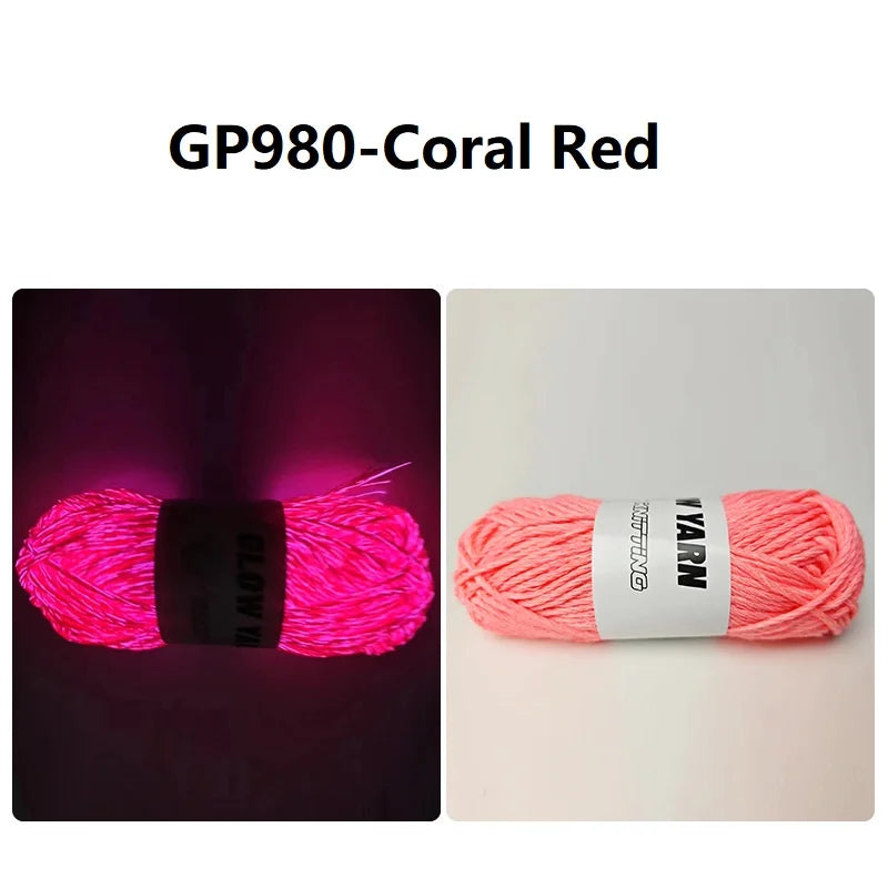 55M Glow-in-the-Dark Luminous Yarn for Knitting & Crafts