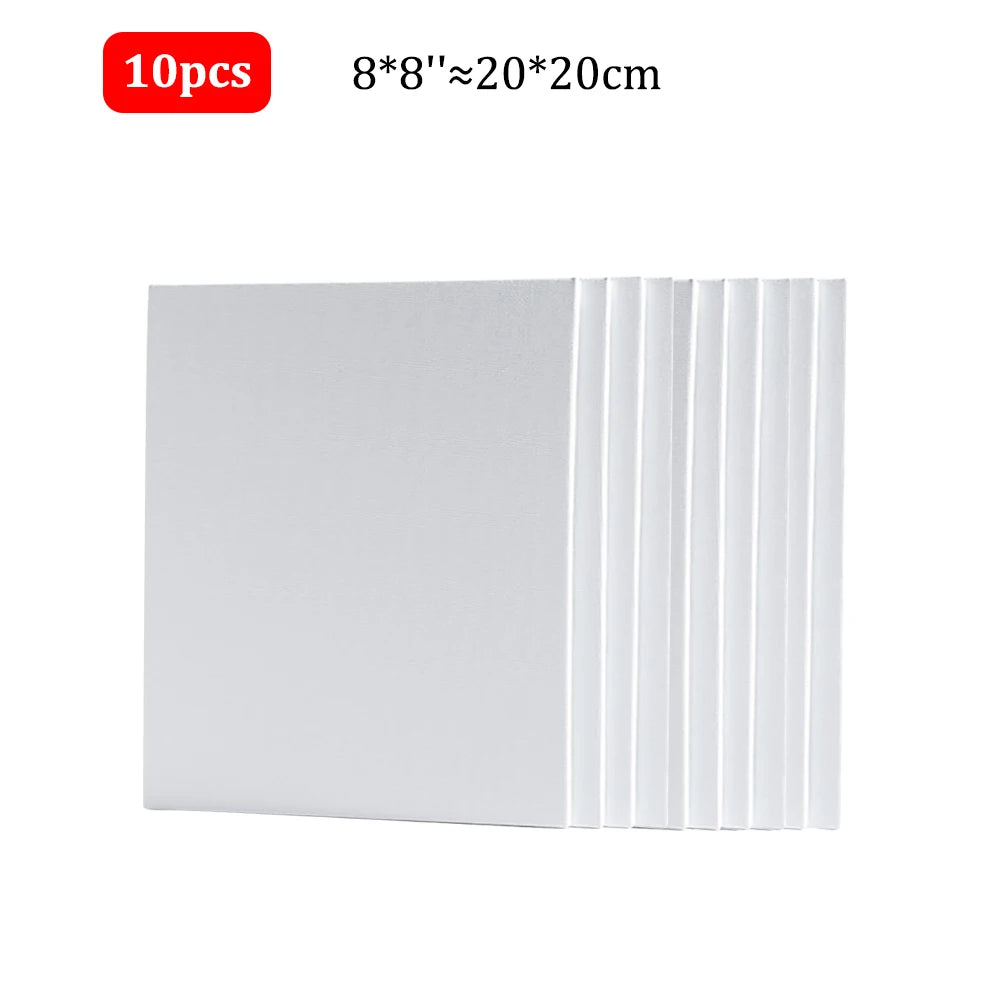 10pcs Primed White Canvas Boards for Painting – HB-17
