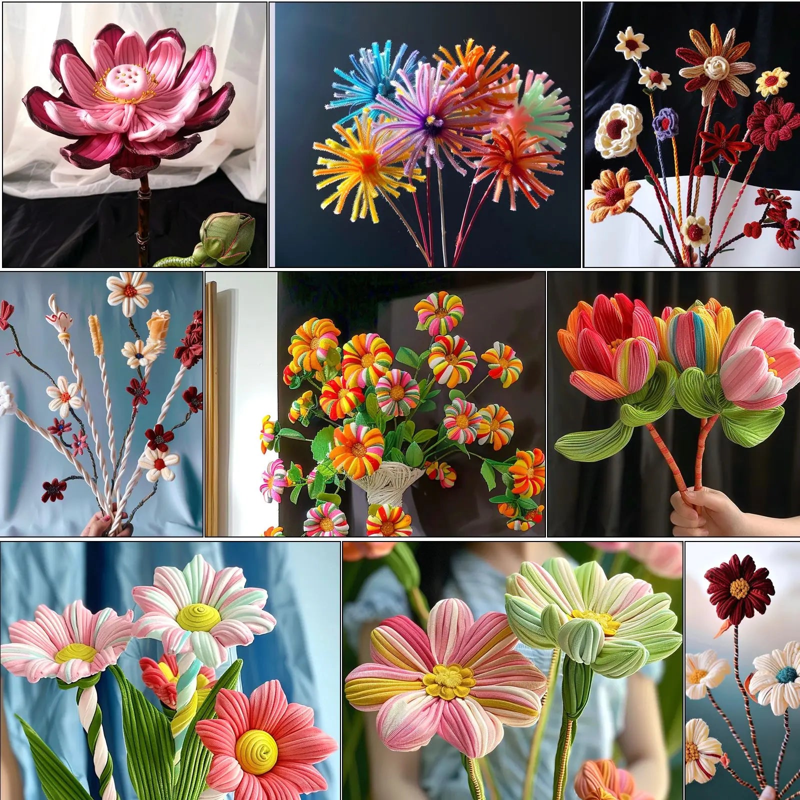 100pcs Plush Chenille Stems / Pipe Cleaners for DIY Crafts