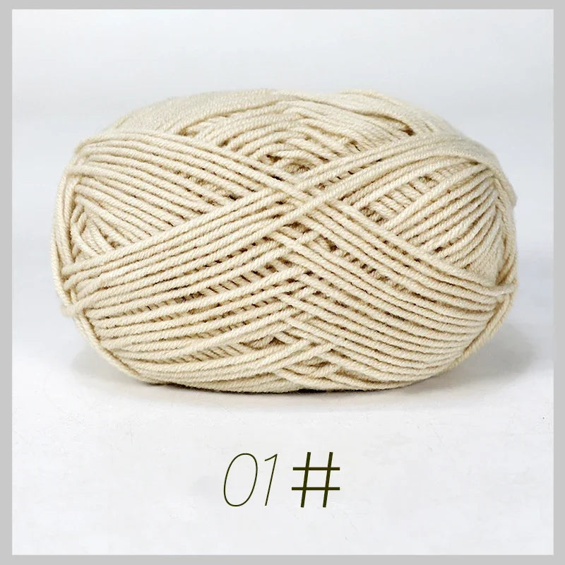 50g Soft Milk Cotton Yarn for Knitting & Crochet DIY