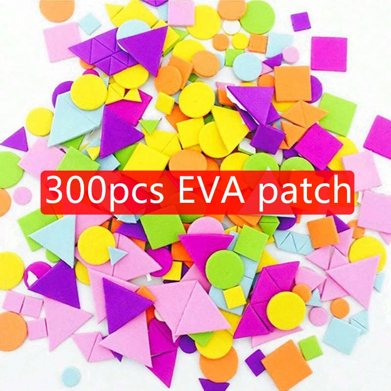 Children’s Geometry Sponge Patch Craft Toy Set