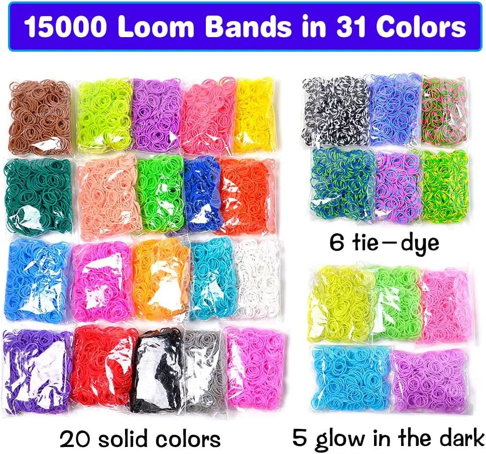 600pcs+ Loom Rubber Band Refill Kit – 31 Colors