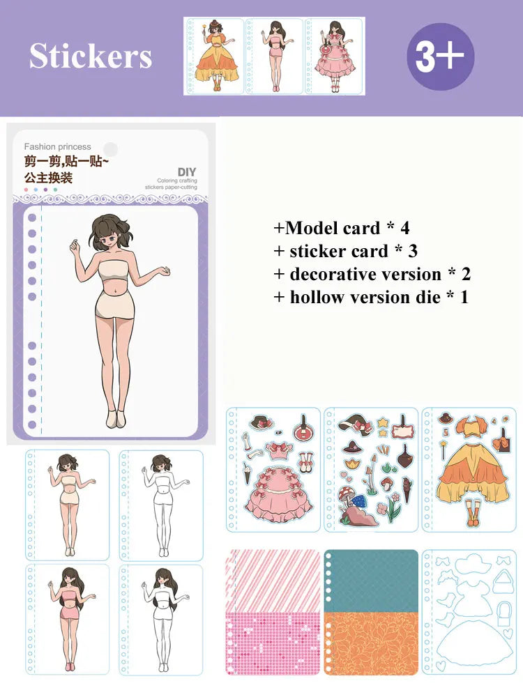 DIY Painting Sticker Craft Kit for Kids – Princess Theme