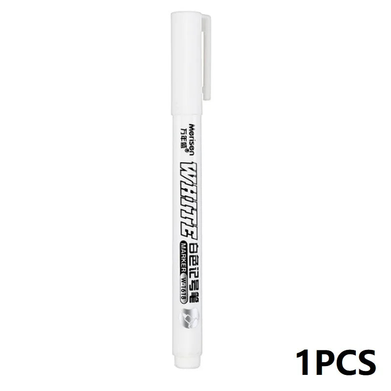 1/2/3pcs Waterproof White Paint Marker Pen – 1mm