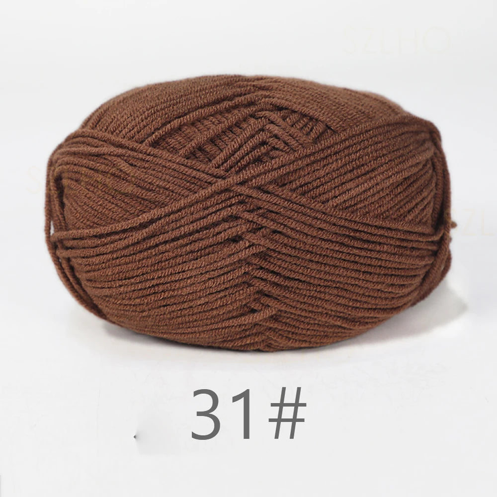 50g Soft Milk Cotton Yarn for Knitting & Crochet DIY