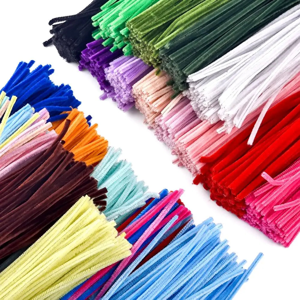 100pcs Plush Chenille Stems / Pipe Cleaners for DIY Crafts