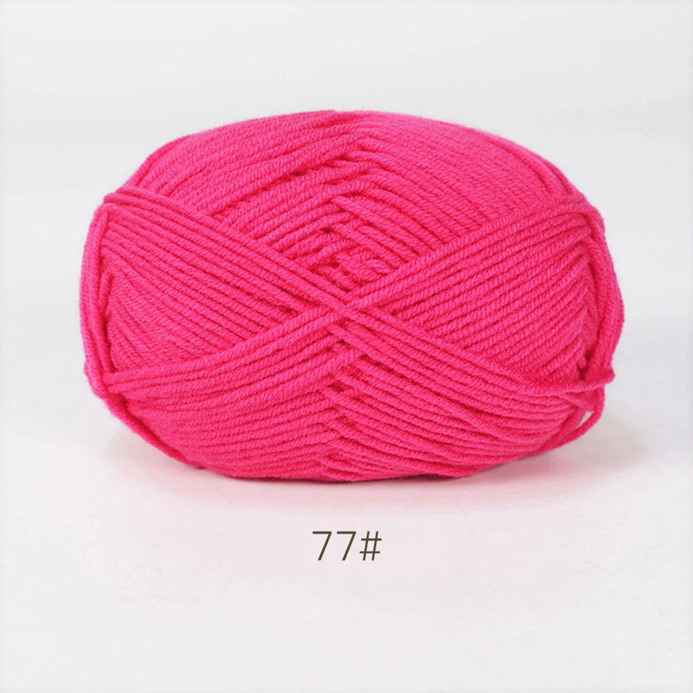 50g Soft Milk Cotton Yarn for Knitting & Crochet DIY