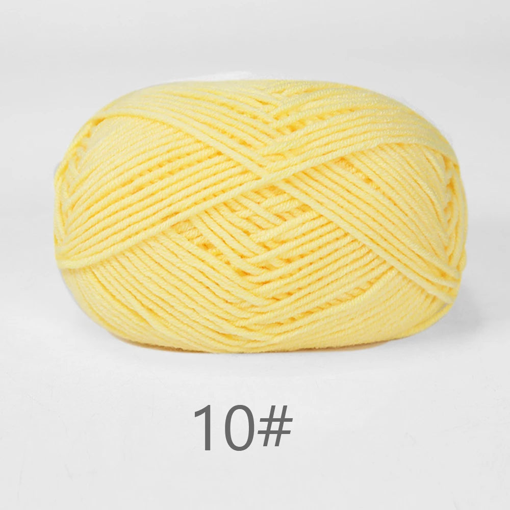 50g Soft Milk Cotton Yarn for Knitting & Crochet DIY