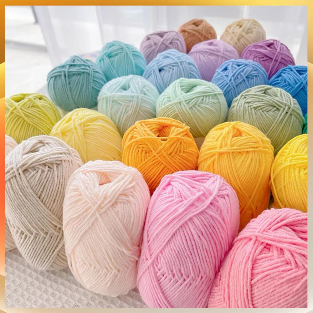 50g Soft Milk Cotton Yarn for Knitting & Crochet DIY