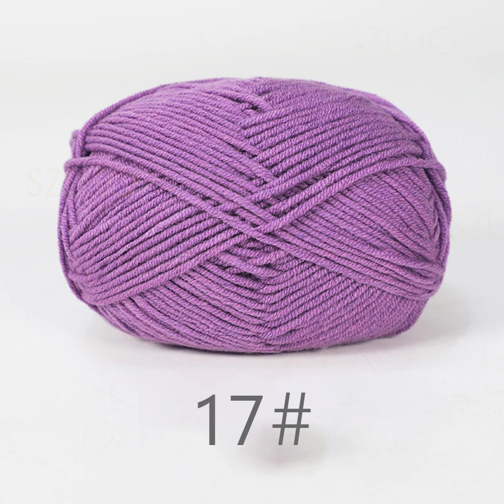 50g Soft Milk Cotton Yarn for Knitting & Crochet DIY