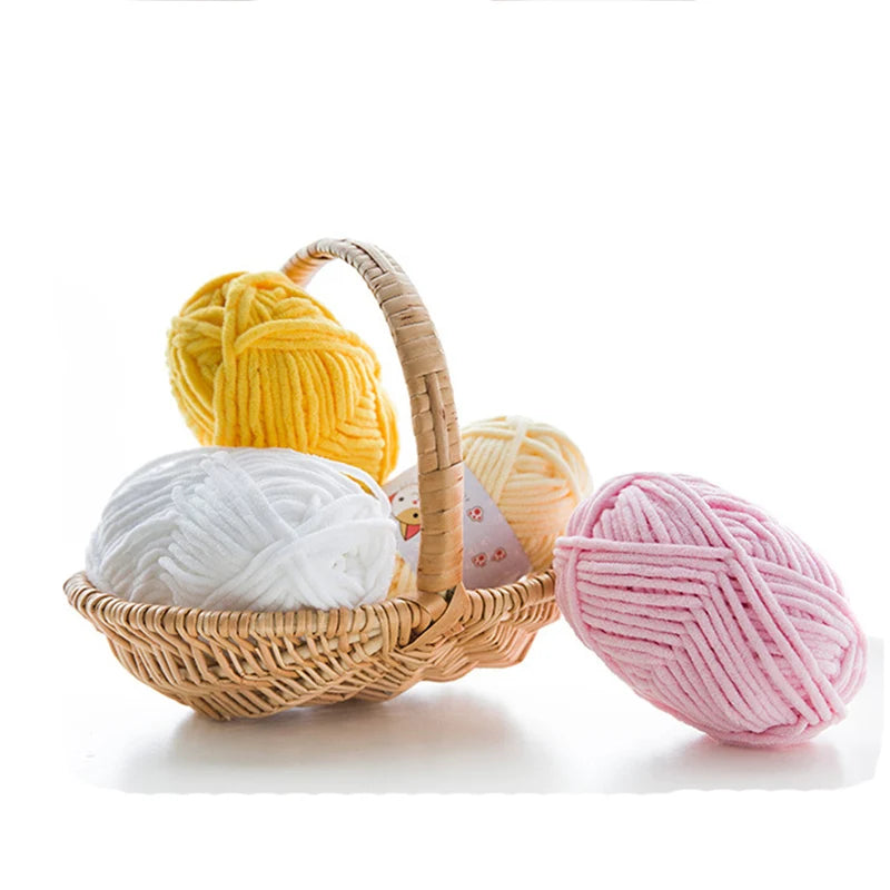 2pcs x 50g Thick Velvet Chenille Yarn for Knitting DIY