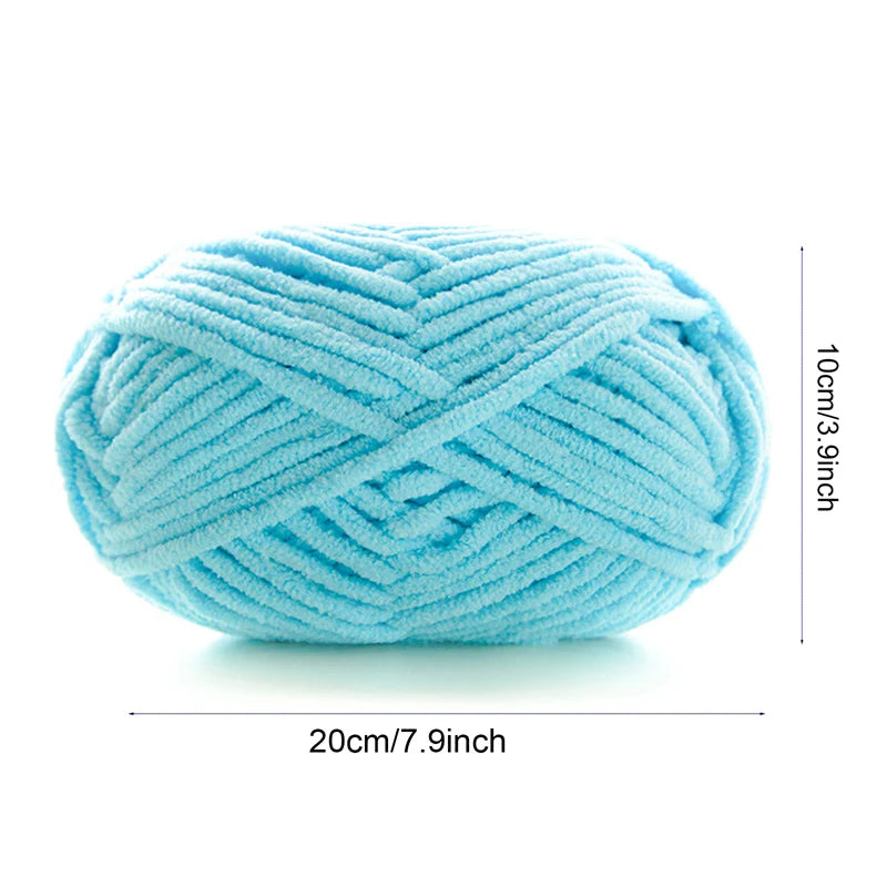 2pcs x 50g Thick Velvet Chenille Yarn for Knitting DIY