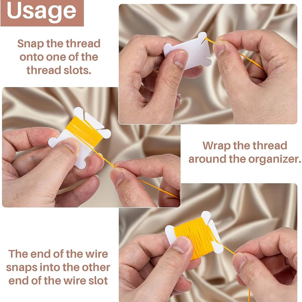 Plastic Embroidery Floss Bobbins & Organizer for DIY Sewing