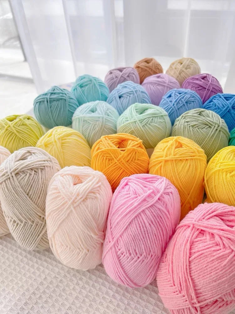 50g Soft Milk Cotton Yarn for Knitting & Crochet DIY