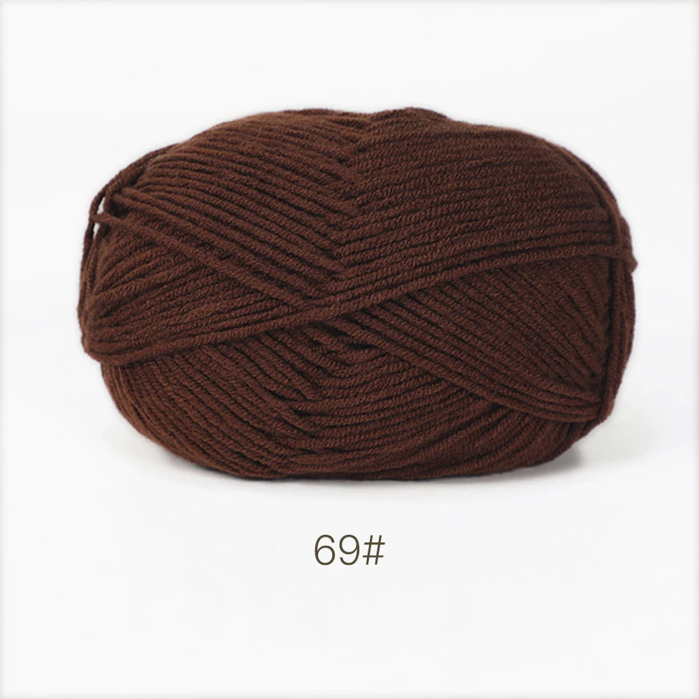 50g Soft Milk Cotton Yarn for Knitting & Crochet DIY