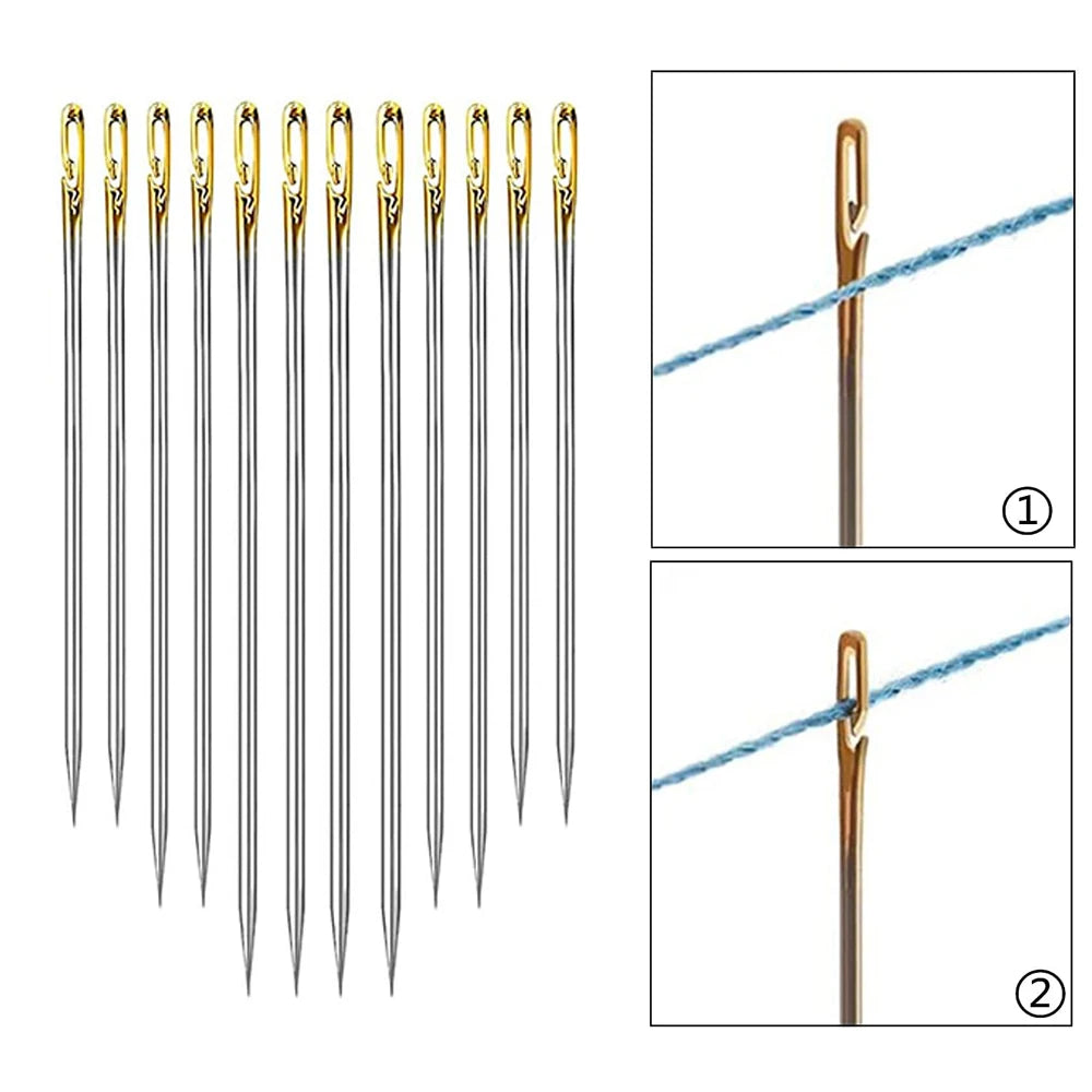 Stainless Steel Side-Hole Hand Sewing Needles for DIY & Apparel