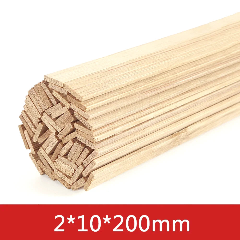20-50pcs Balsa Wood Craft Sticks 2/3/5mm