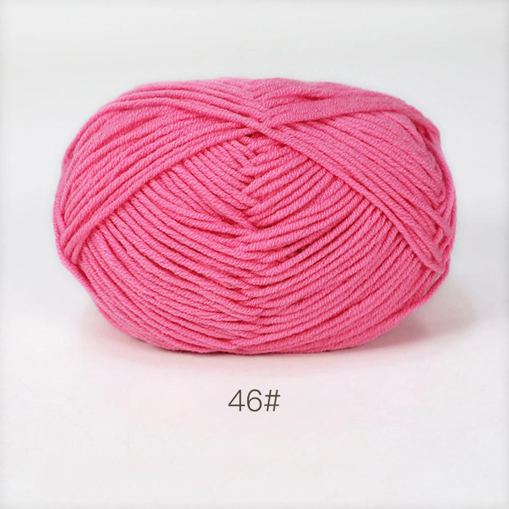 50g Soft Milk Cotton Yarn for Knitting & Crochet DIY