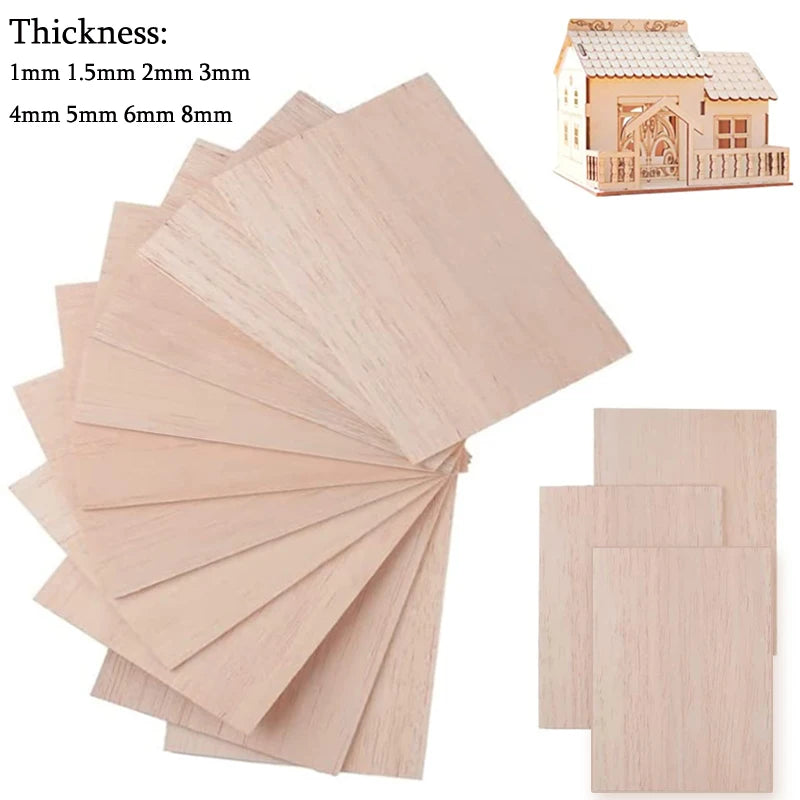 5/10pcs Balsa Wood Sheets for DIY Crafts
