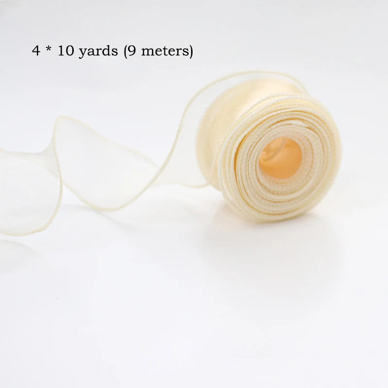 10Yards Chiffon Silk & Organza Ribbon for DIY Crafts