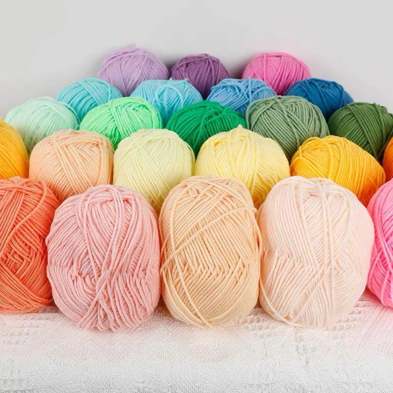 50g Soft Milk Cotton Yarn for Knitting & Crochet DIY