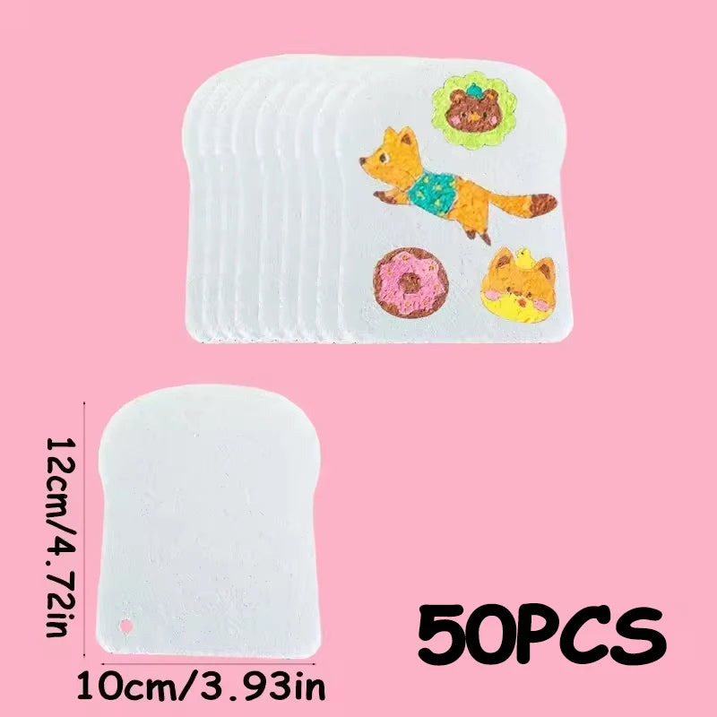 10/100pcs 3D Magic Drawing Canvas Paper for Kids
